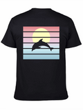 Retro Dolphin Sunset Graphic Tee