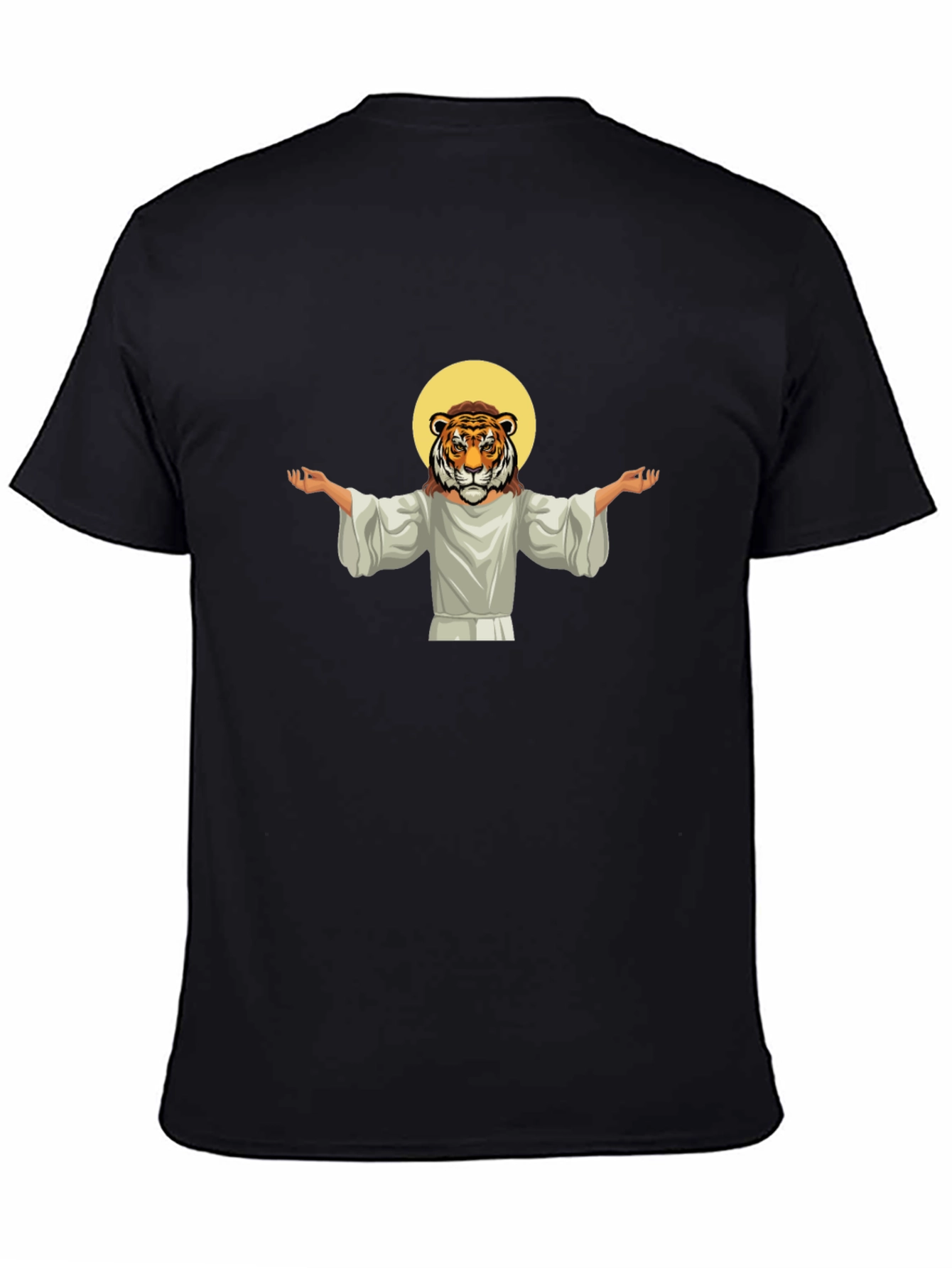 Tiger Jesus Graphic Tee - Black