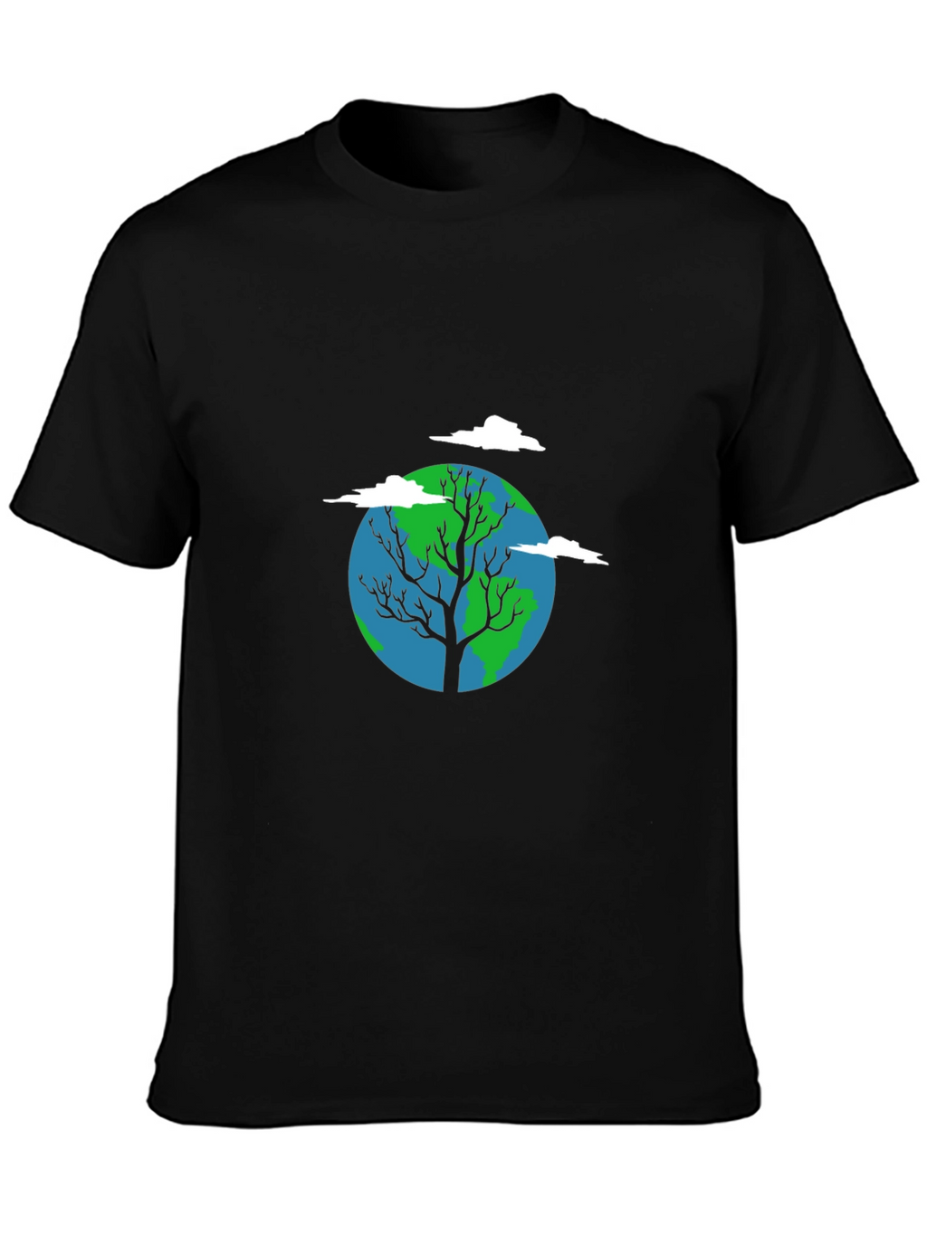 Earth Tree Graphic Tee - Black Cotton Blend
