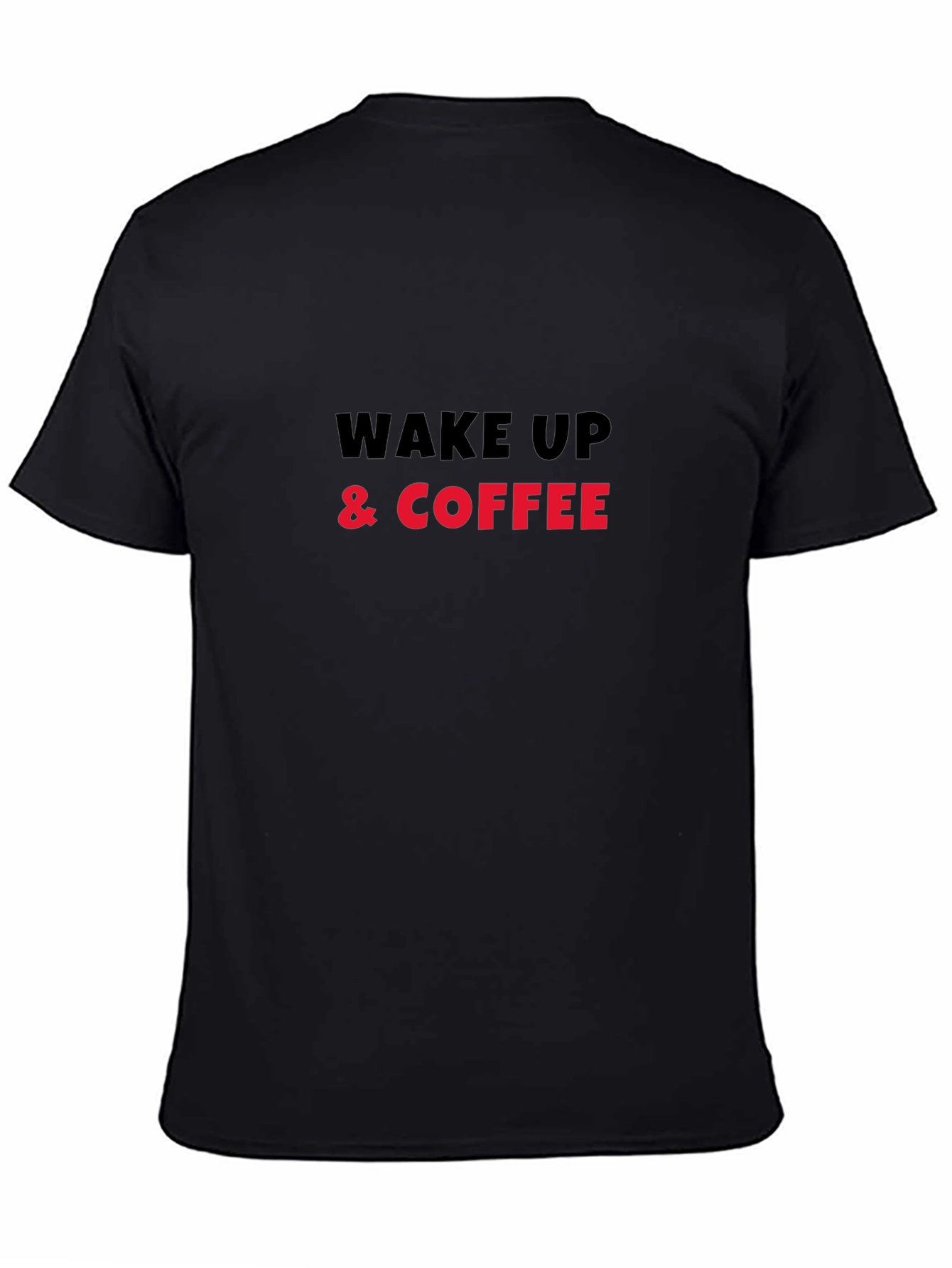 Wake Up & Coffee Graphic Tee - Black