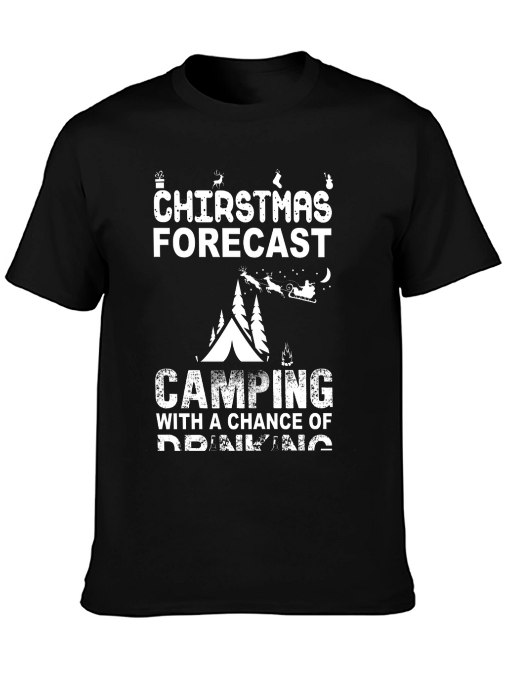 Christmas Camping Forecast T-Shirt