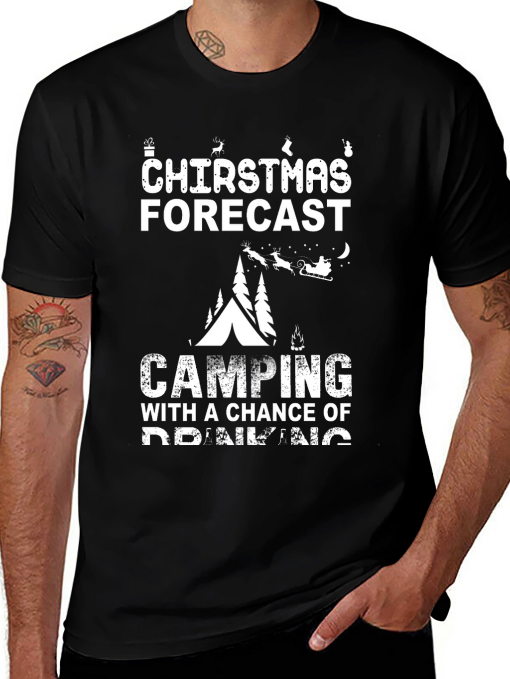 Christmas Camping Forecast T-Shirt