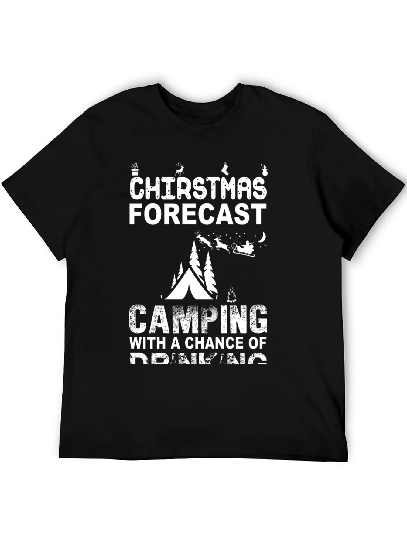 Christmas Camping Forecast T-Shirt