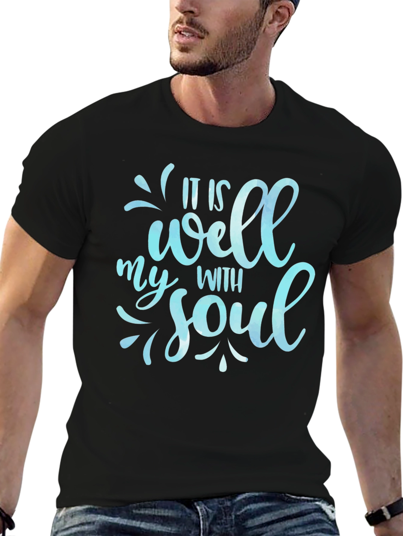 It Is Well With My Soul Black T-Shirt