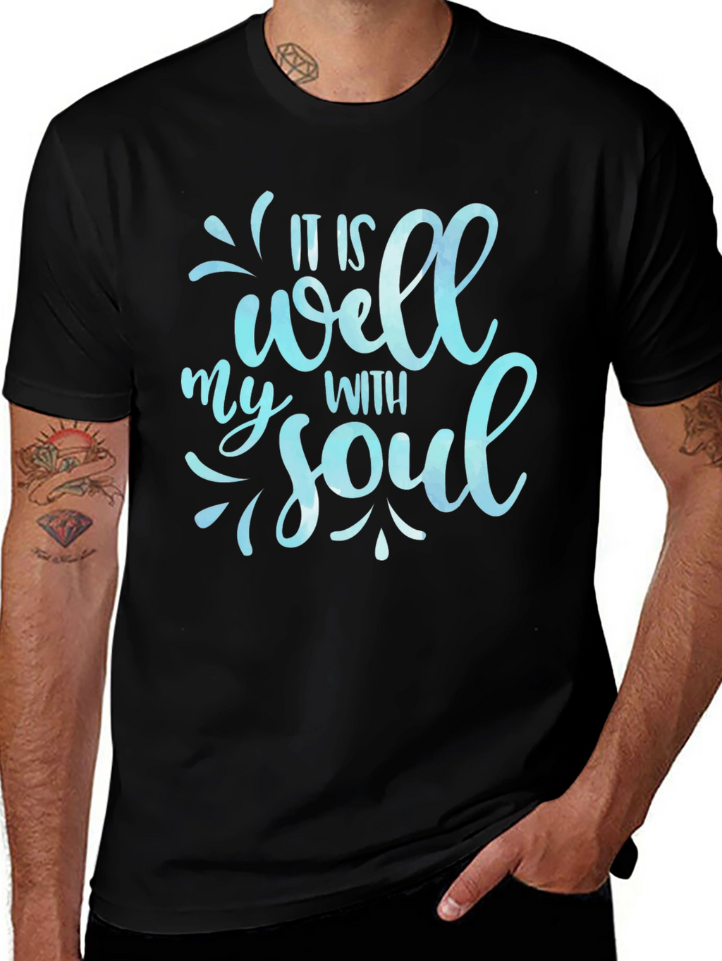 It Is Well With My Soul Black T-Shirt