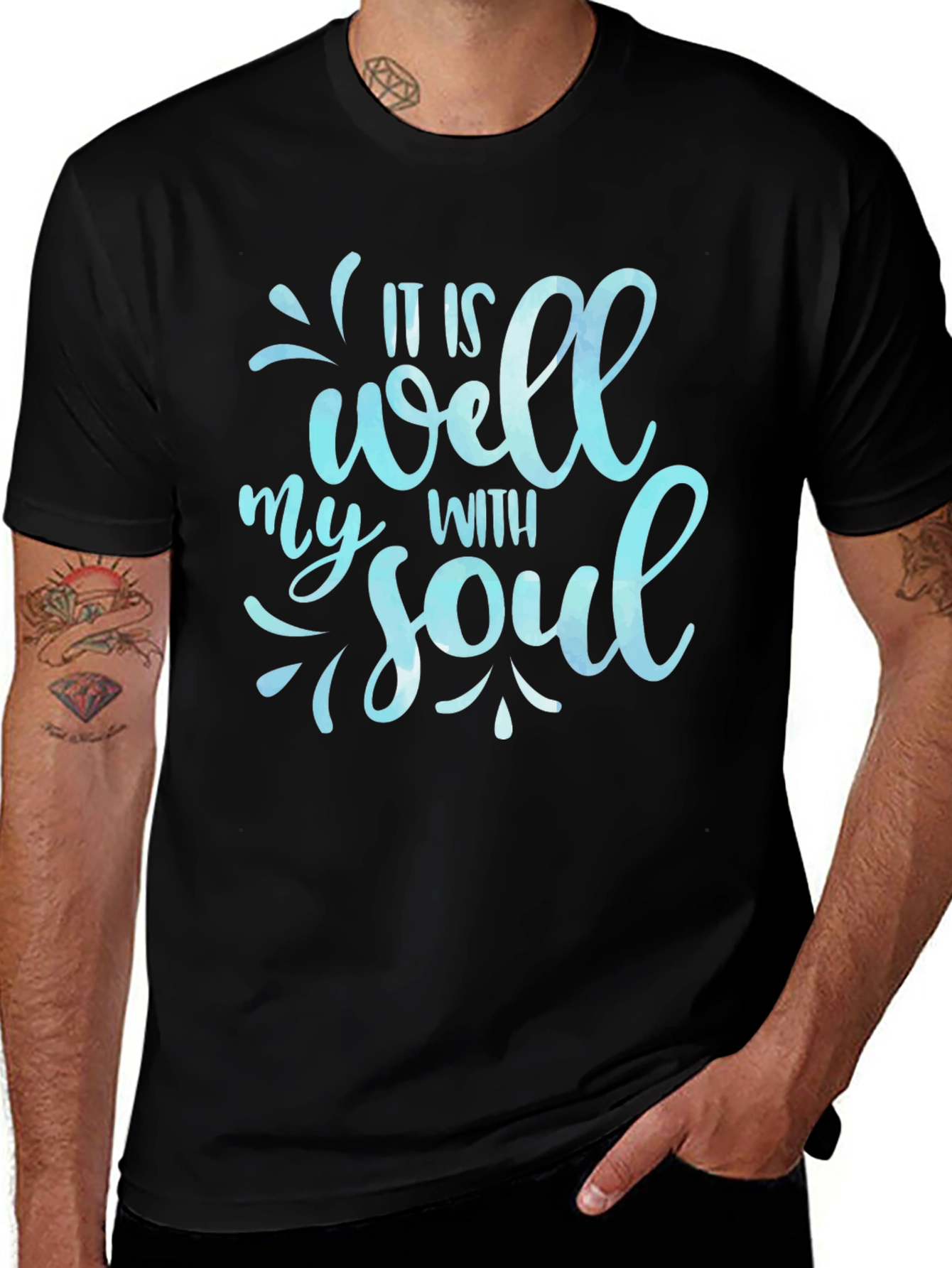 It Is Well With My Soul Black T-Shirt