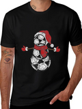 Soccer Snowman Christmas T-Shirt
