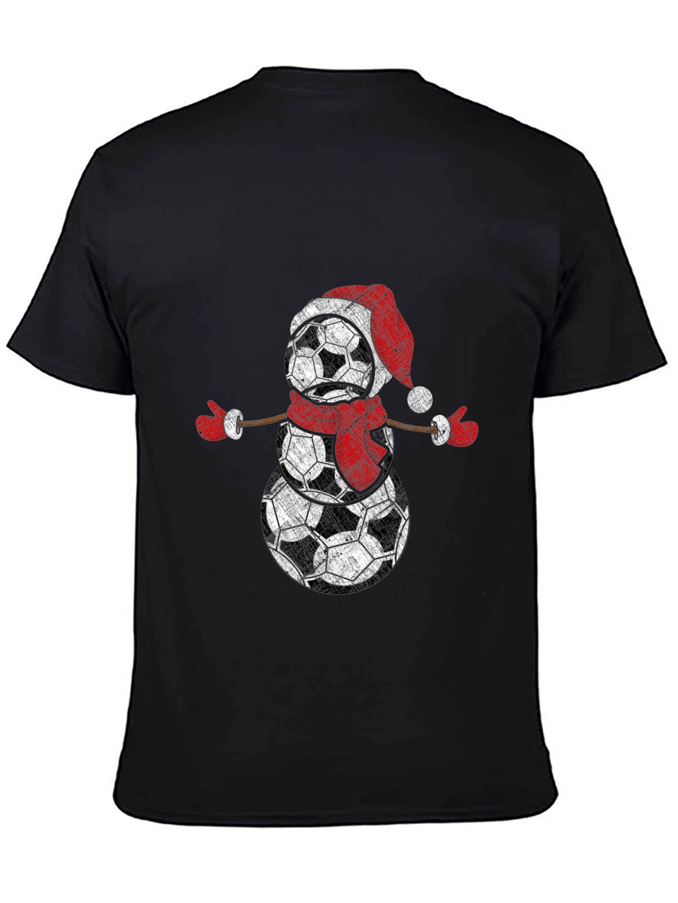Soccer Snowman Christmas T-Shirt