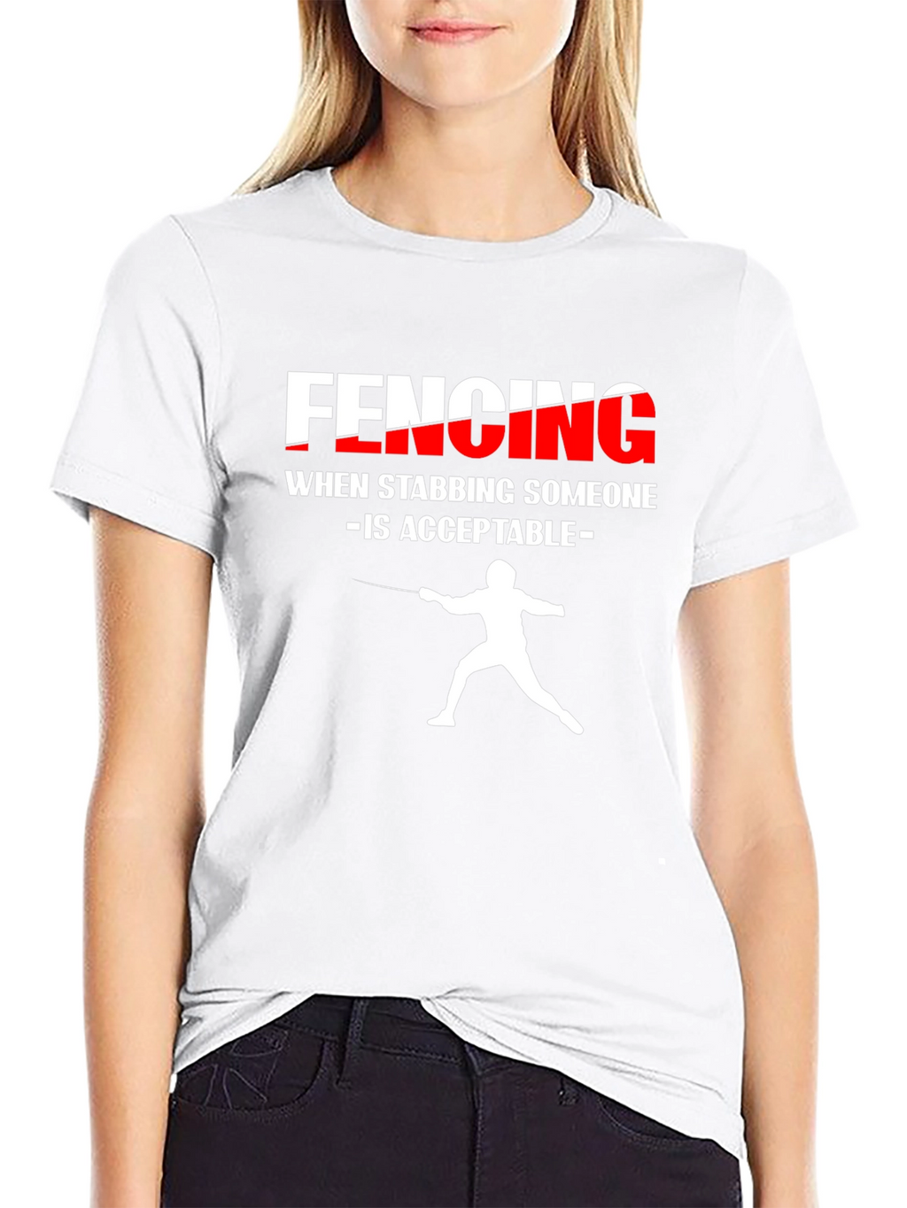 Fencing Stabbing T-Shirt Funny Fencer Gift