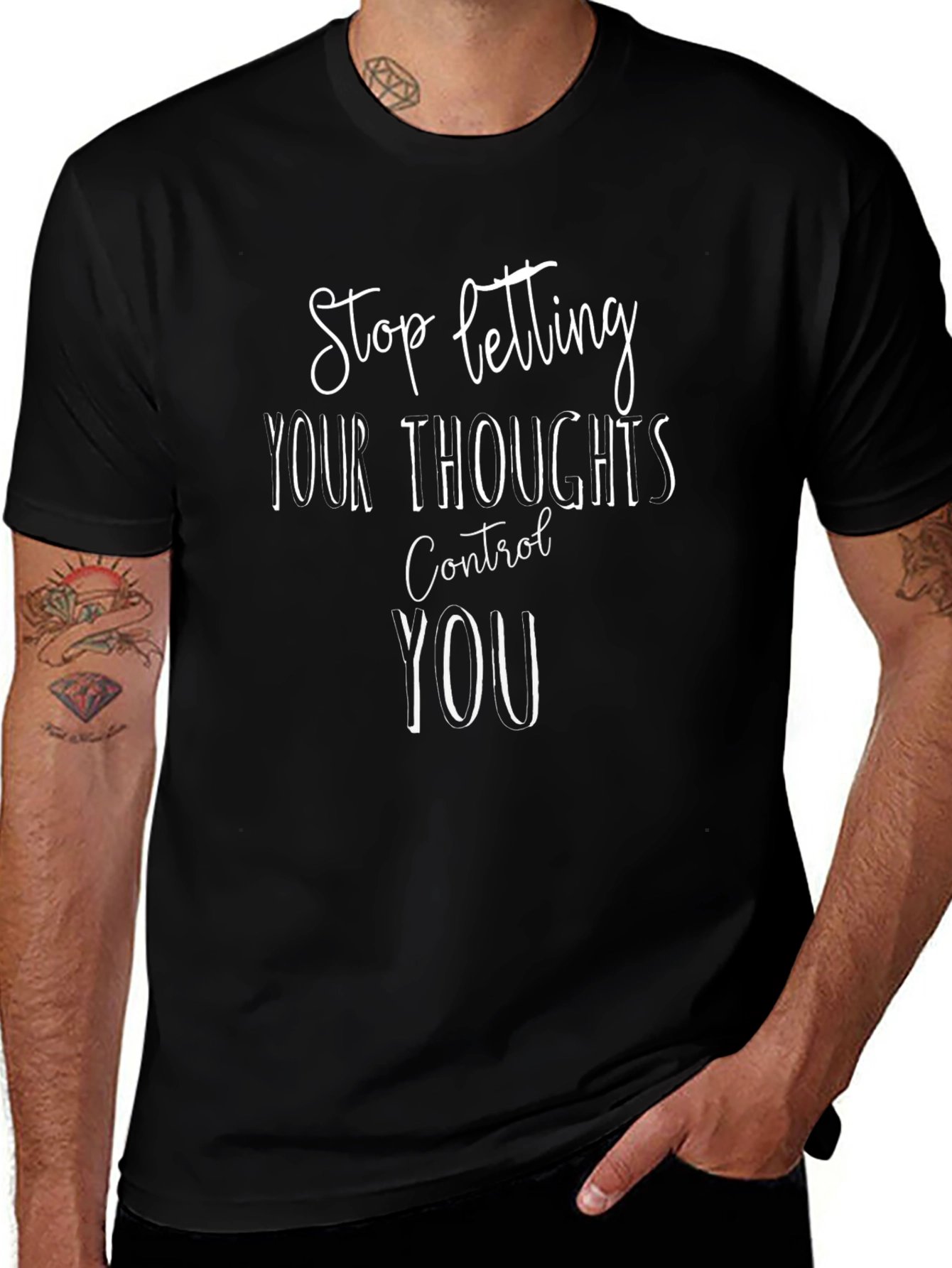 Motivational T-Shirt: Stop Letting Thoughts Control You