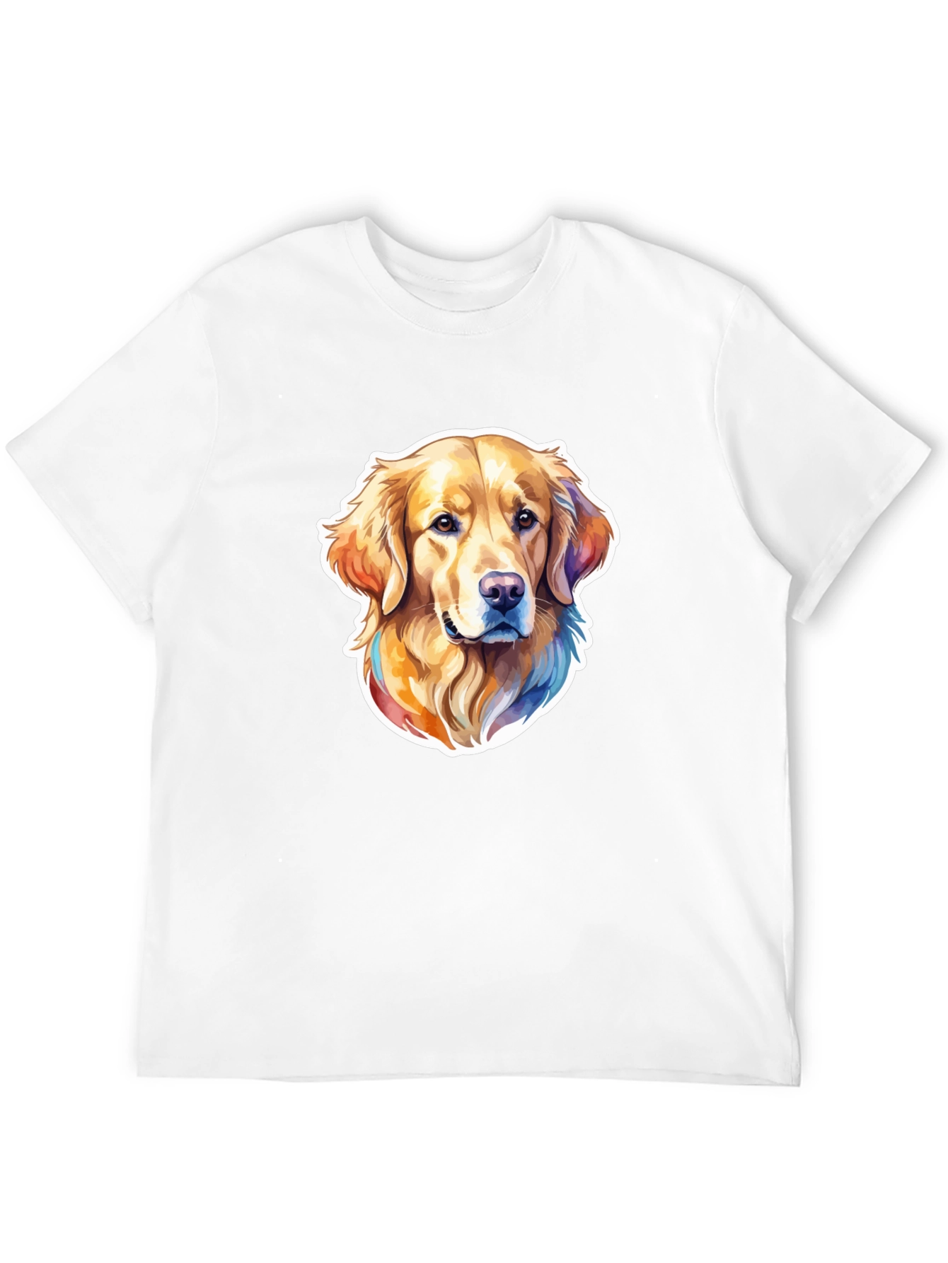 Golden Retriever Dog Graphic Black T-Shirt