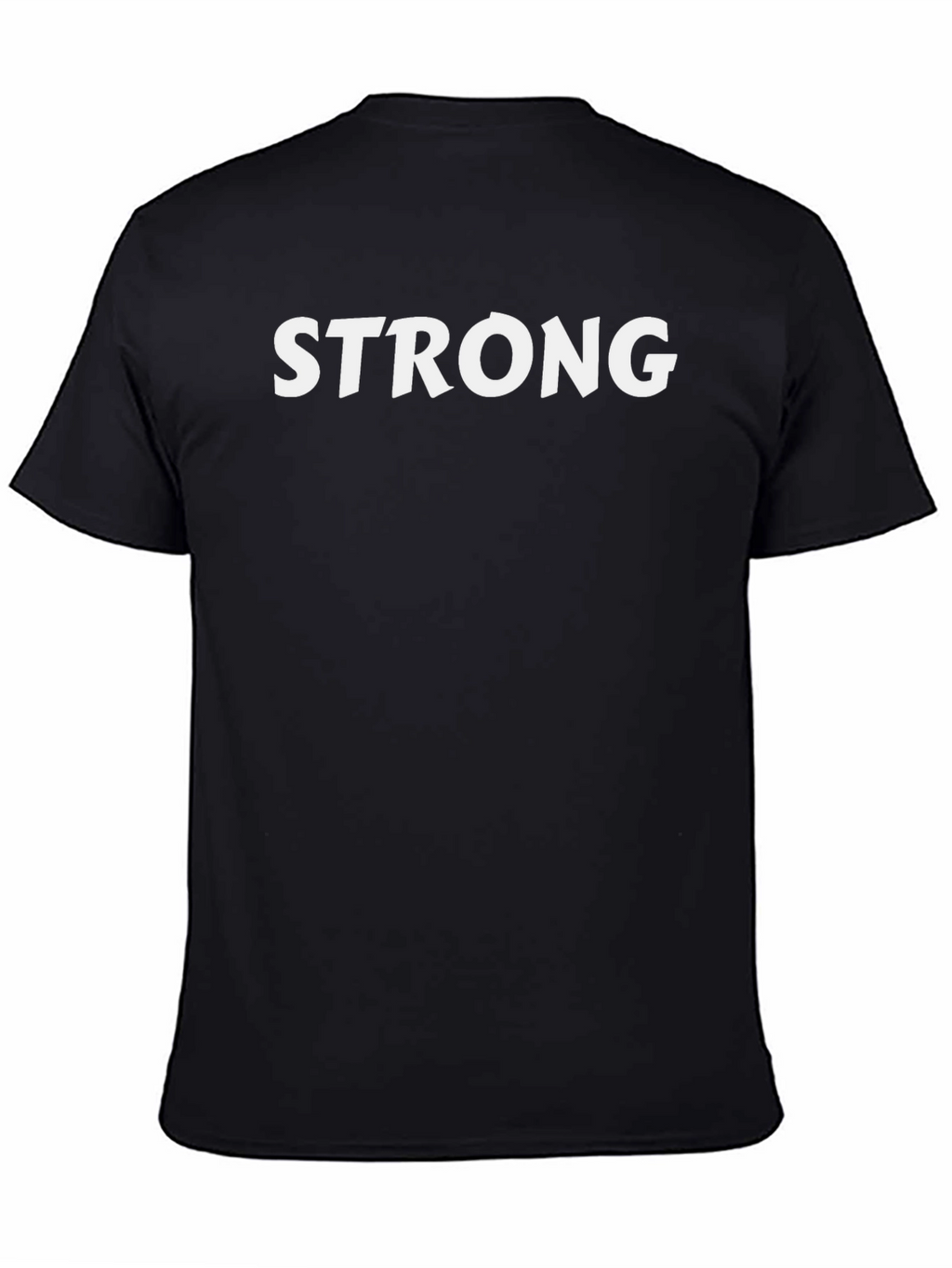 Strong Graphic Tee - Bold Black Cotton T-Shirt