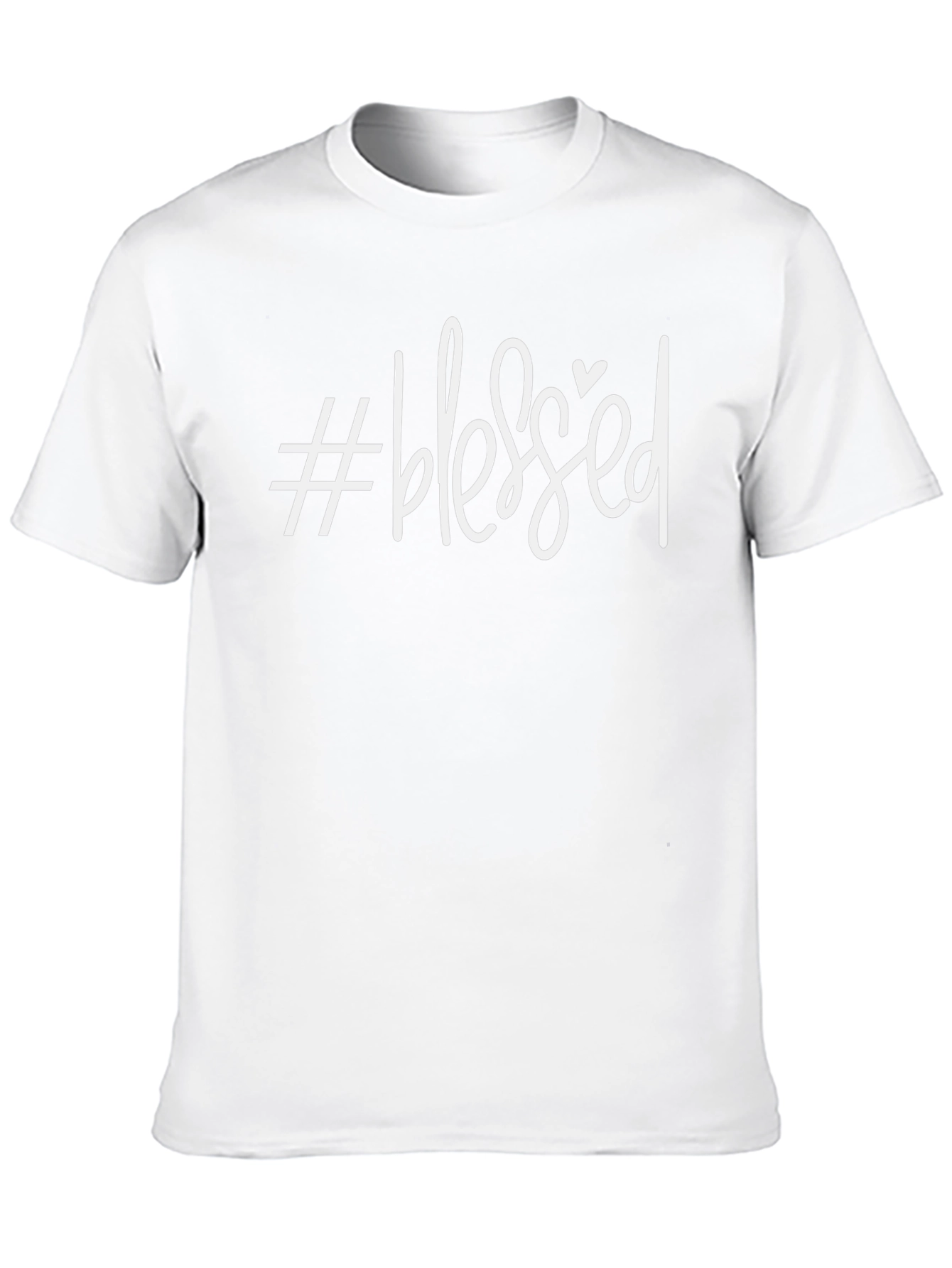#Blessed Graphic Tee - Trendy Casual Shirt