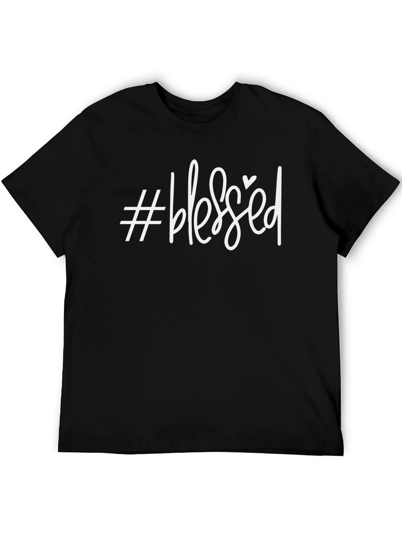 #Blessed Graphic Tee - Trendy Casual Shirt