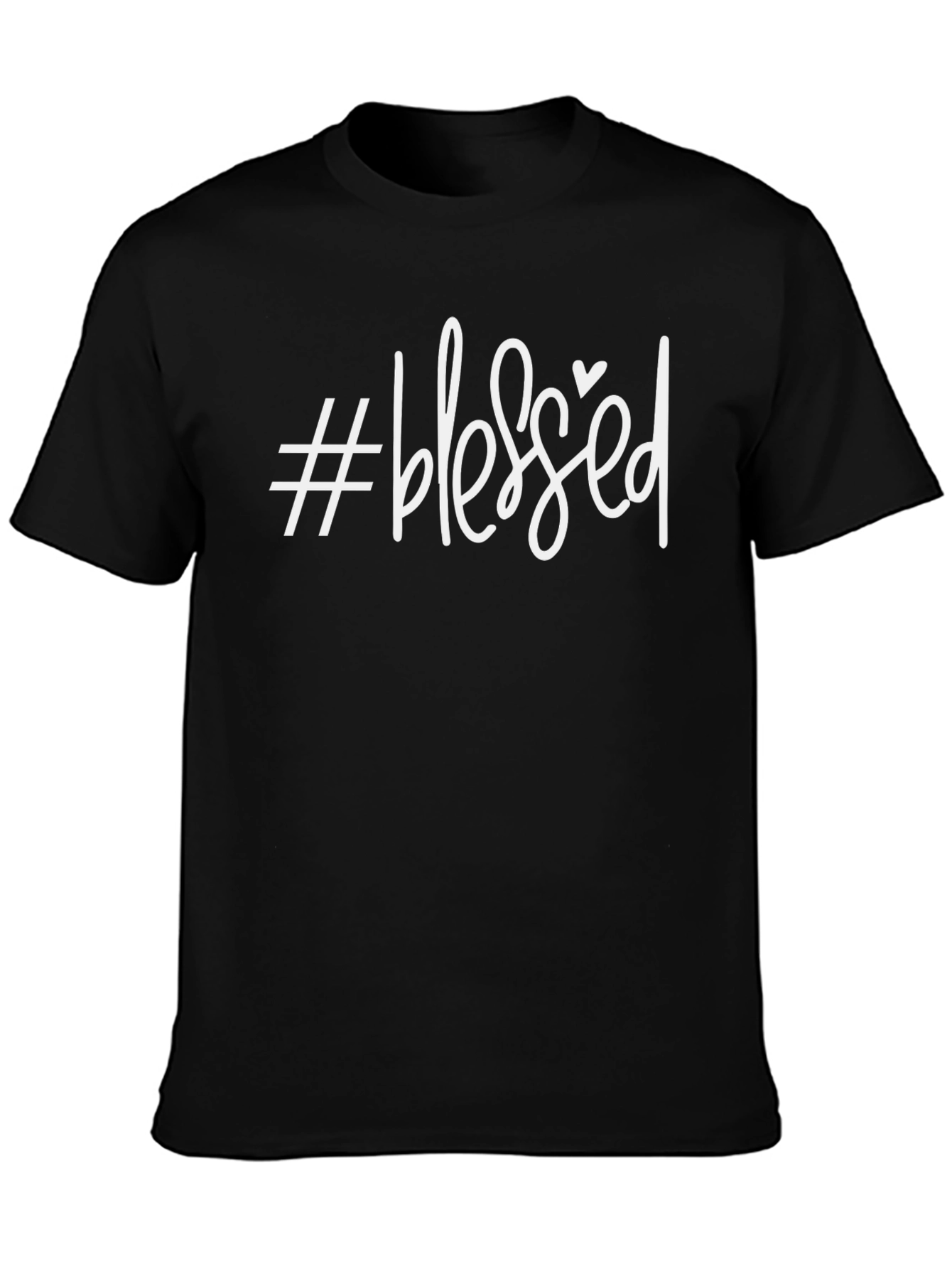 #Blessed Graphic Tee - Trendy Casual Shirt