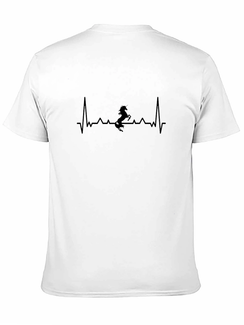 Unicorn Heartbeat Graphic Tee - Black