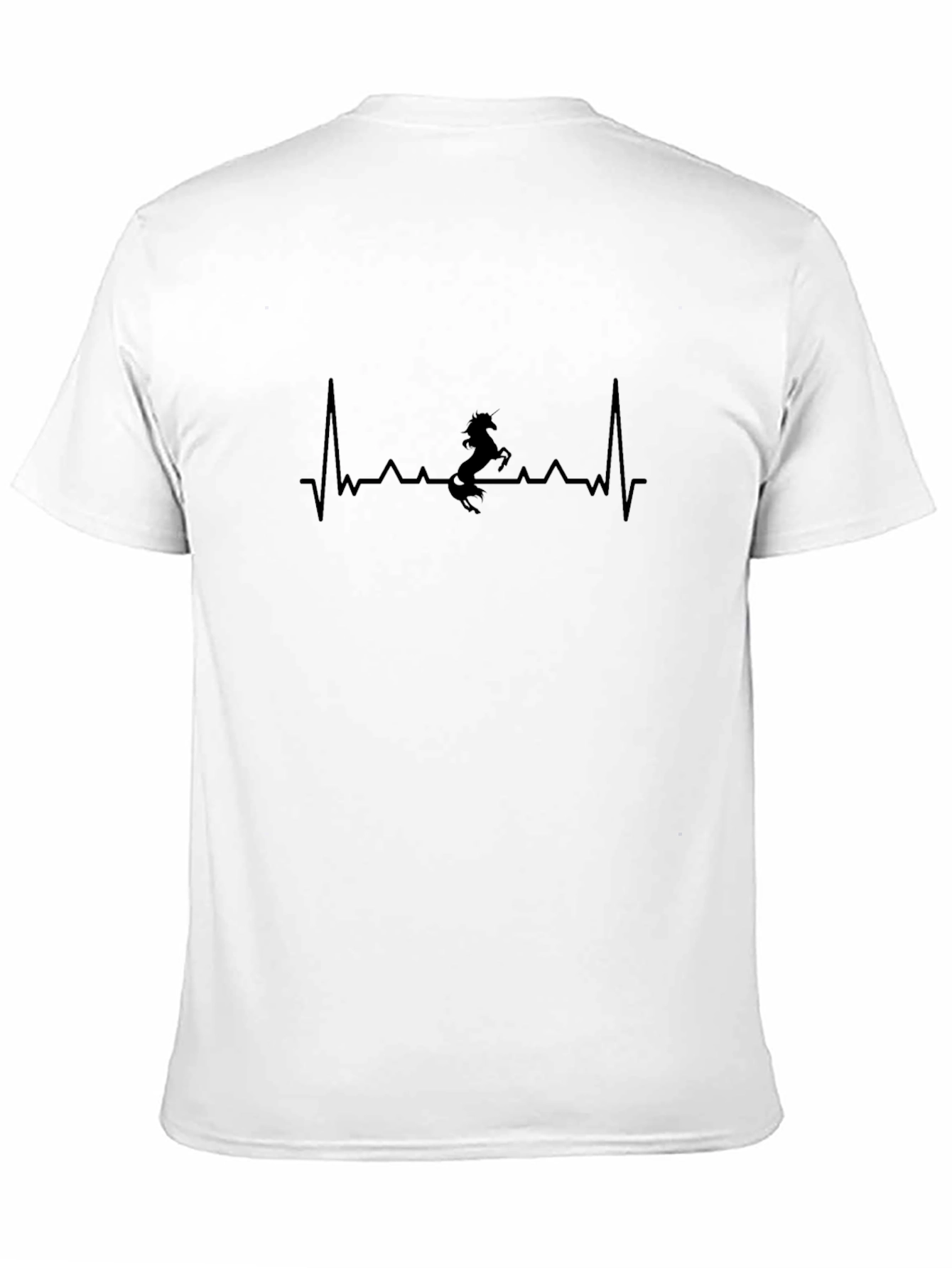 Unicorn Heartbeat Graphic Tee - Black
