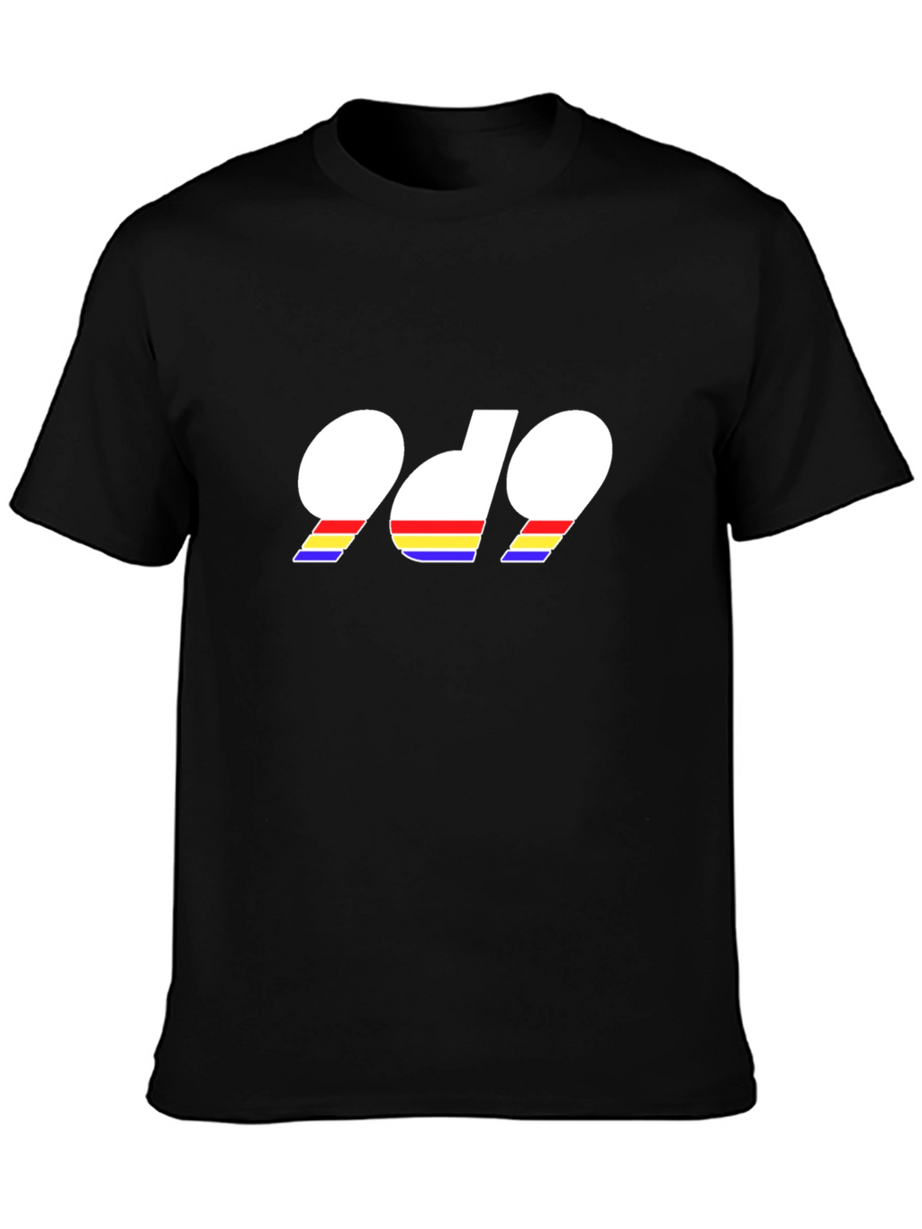Retro 969 Graphic Tee - Black Cotton T-Shirt