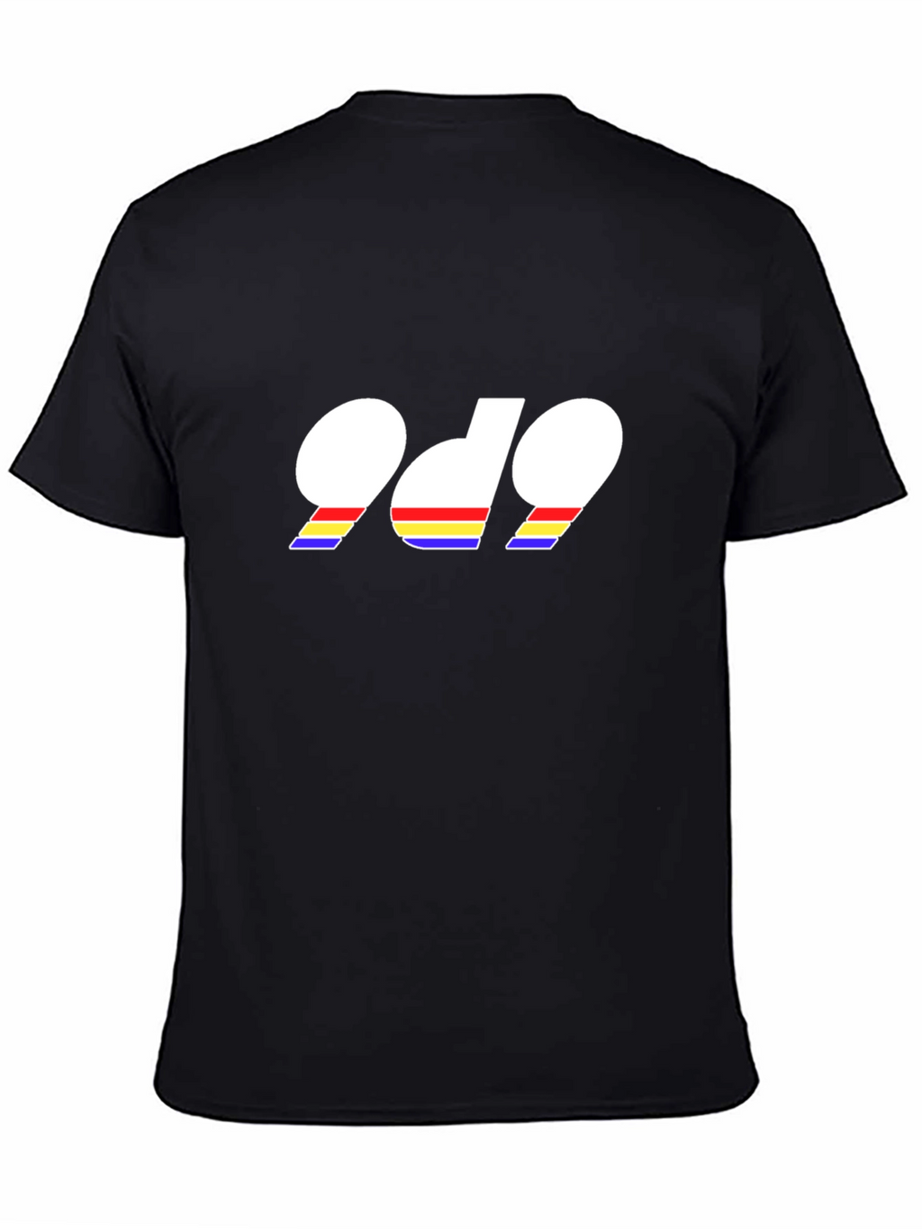 Retro 969 Graphic Tee - Black Cotton T-Shirt
