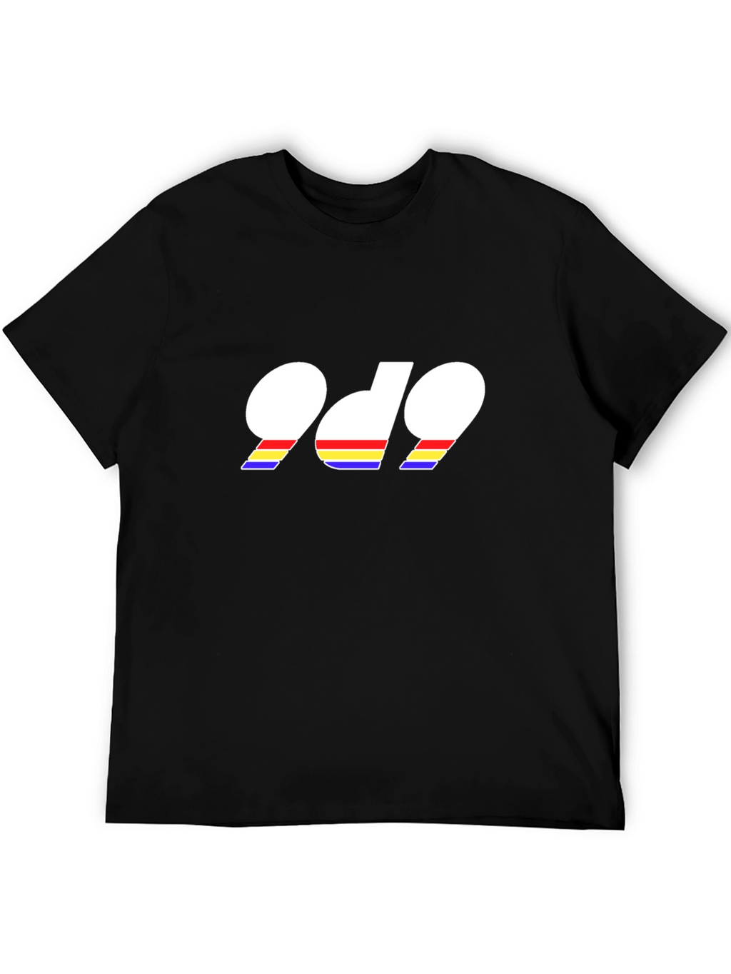 Retro 969 Graphic Tee - Black Cotton T-Shirt