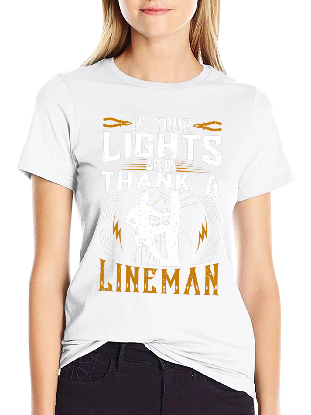 Lineman Tribute Graphic Tee - Electrical Worker Pride