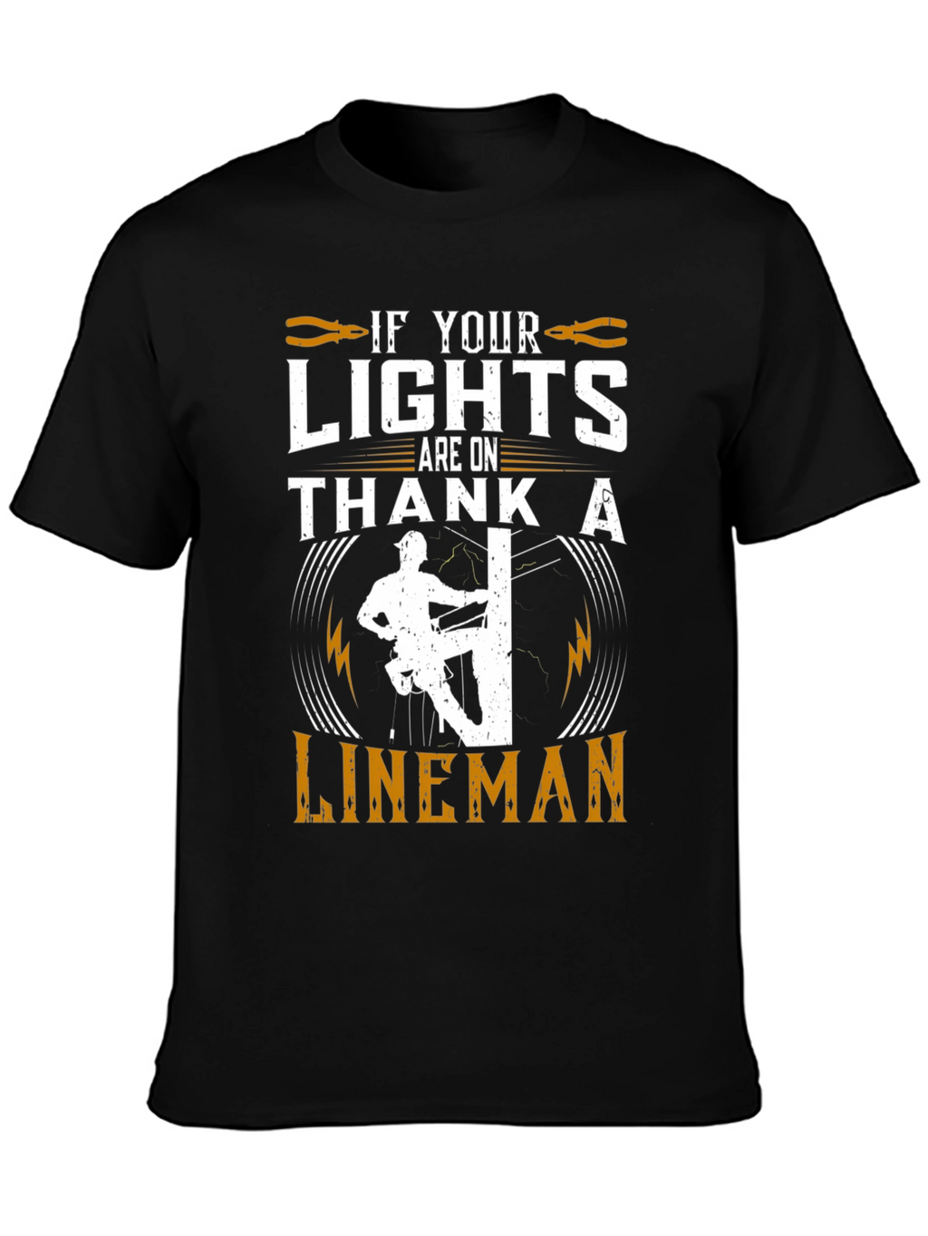 Lineman Tribute Graphic Tee - Electrical Worker Pride
