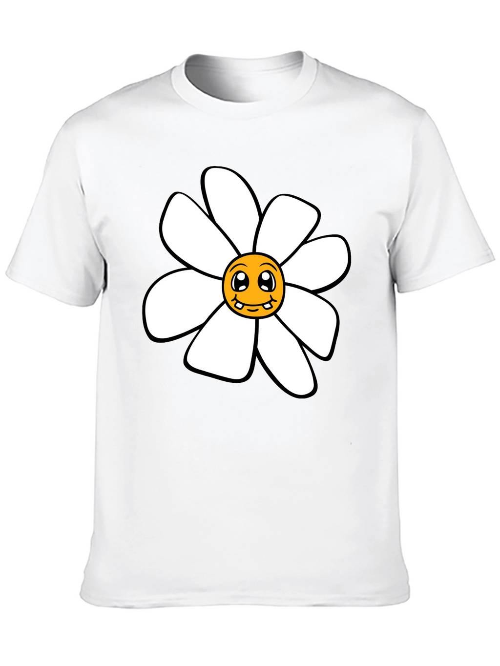 Funky Daisy Graphic Black T-Shirt