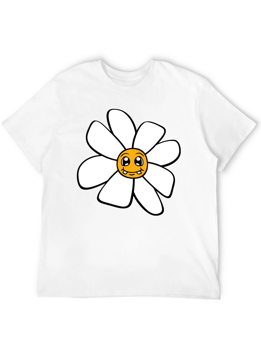 Funky Daisy Graphic Black T-Shirt