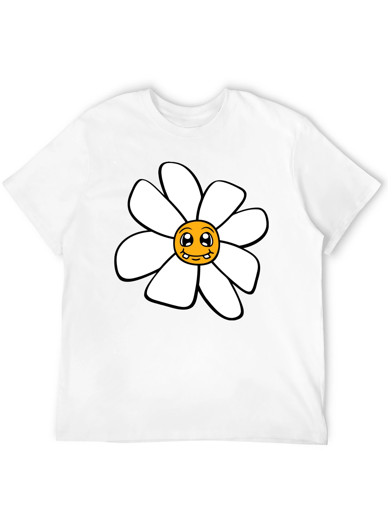 Funky Daisy Graphic Black T-Shirt