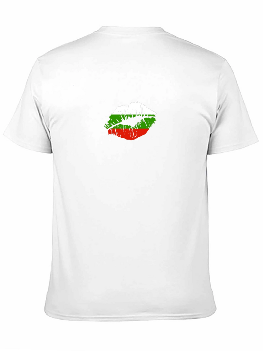 Bulgaria Flag Lips Mens Black T-Shirt