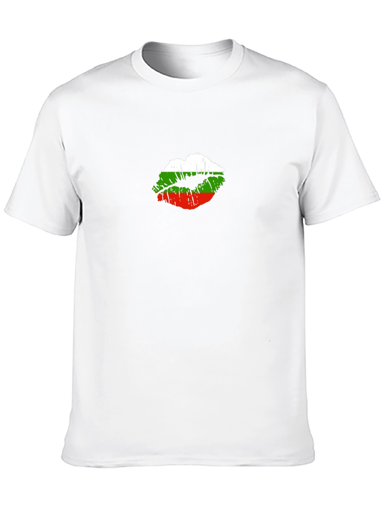 Bulgaria Flag Lips Mens Black T-Shirt