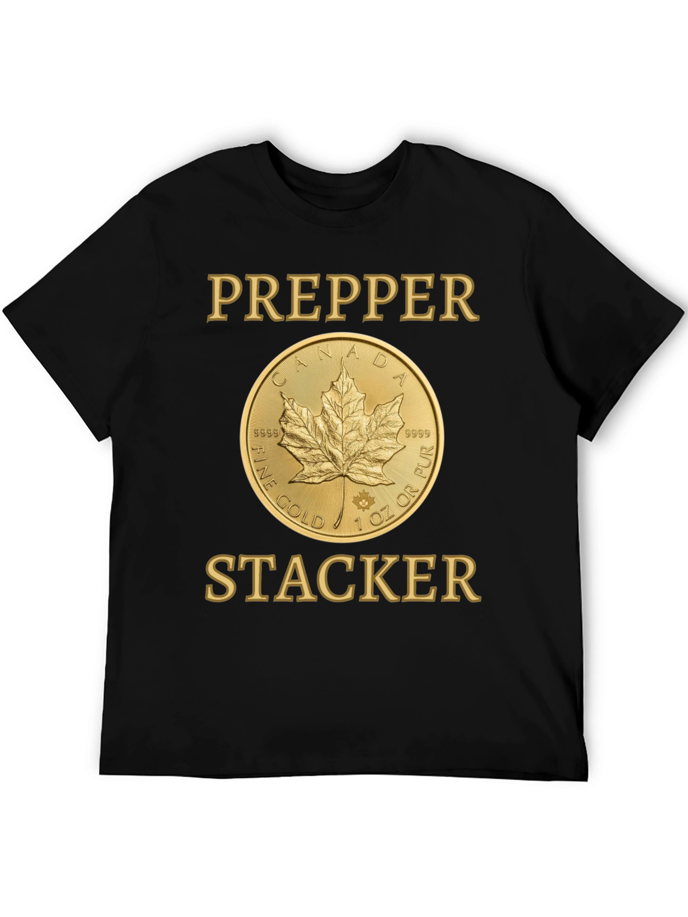 Prepper Stacker Gold Coin T-Shirt