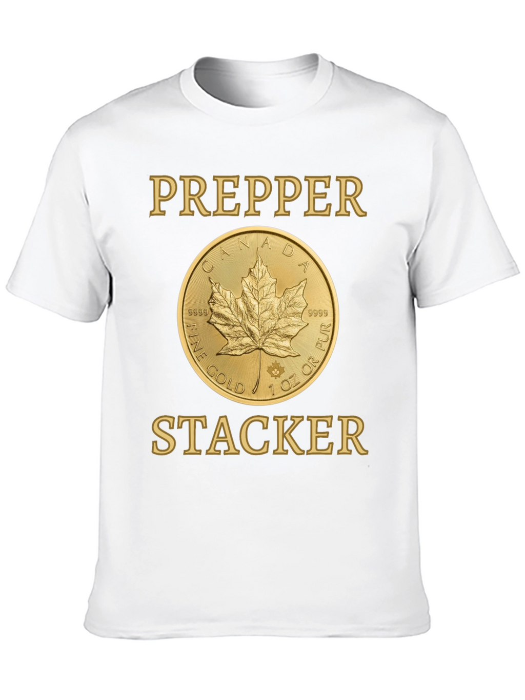 Prepper Stacker Gold Coin T-Shirt