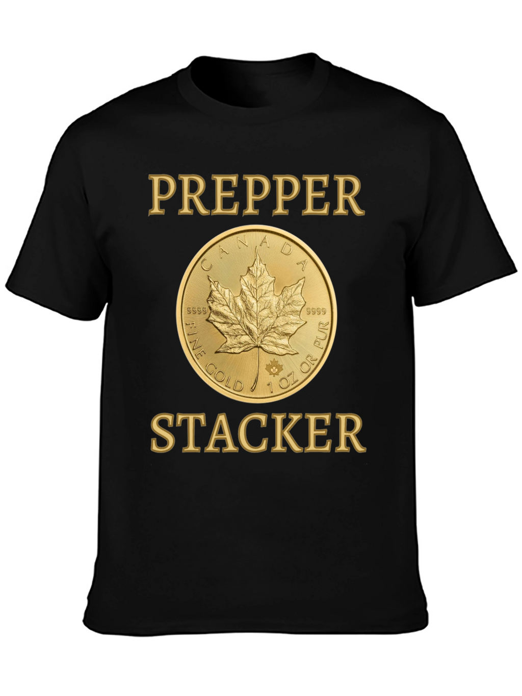 Prepper Stacker Gold Coin T-Shirt