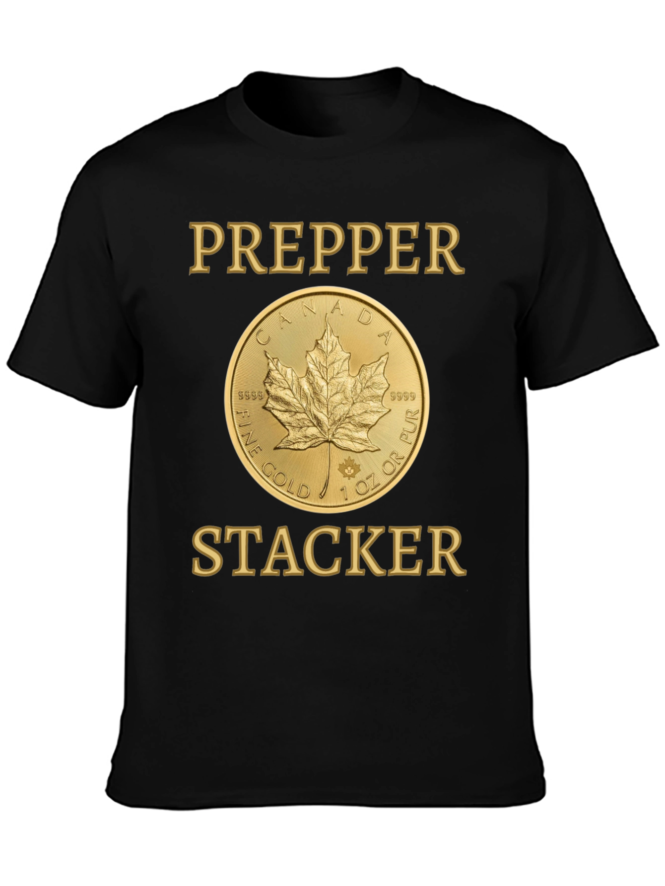 Prepper Stacker Gold Coin T-Shirt