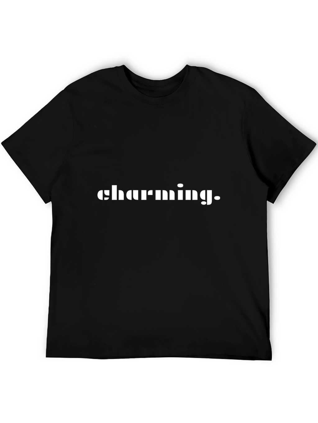 Charming Mens Black Graphic T-Shirt