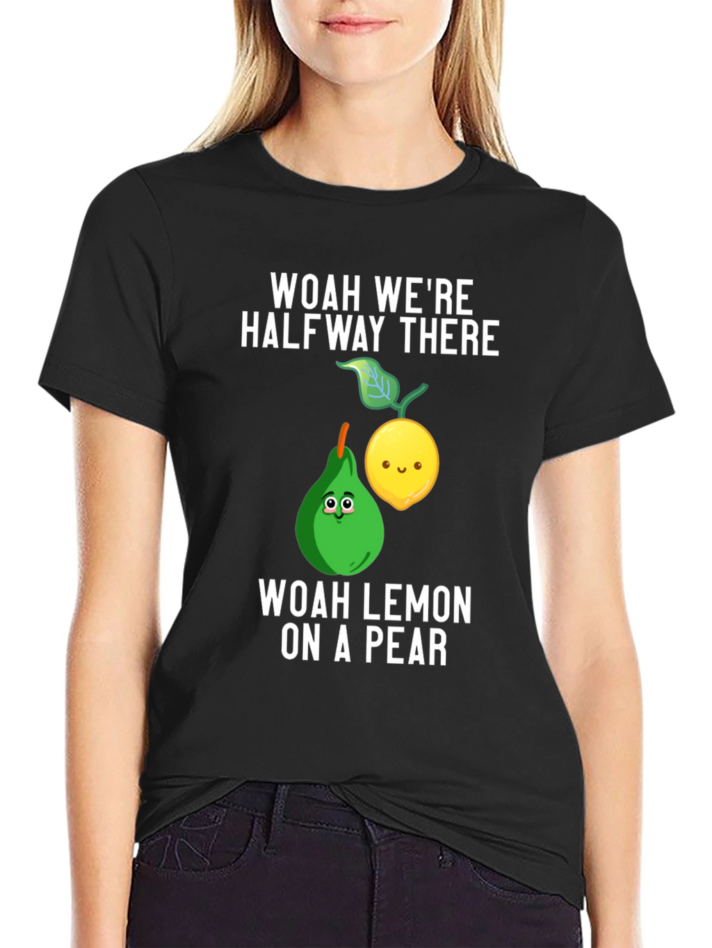 Funny Woah Lemon on a Pear Graphic Tee