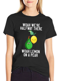 Funny Woah Lemon on a Pear Graphic Tee