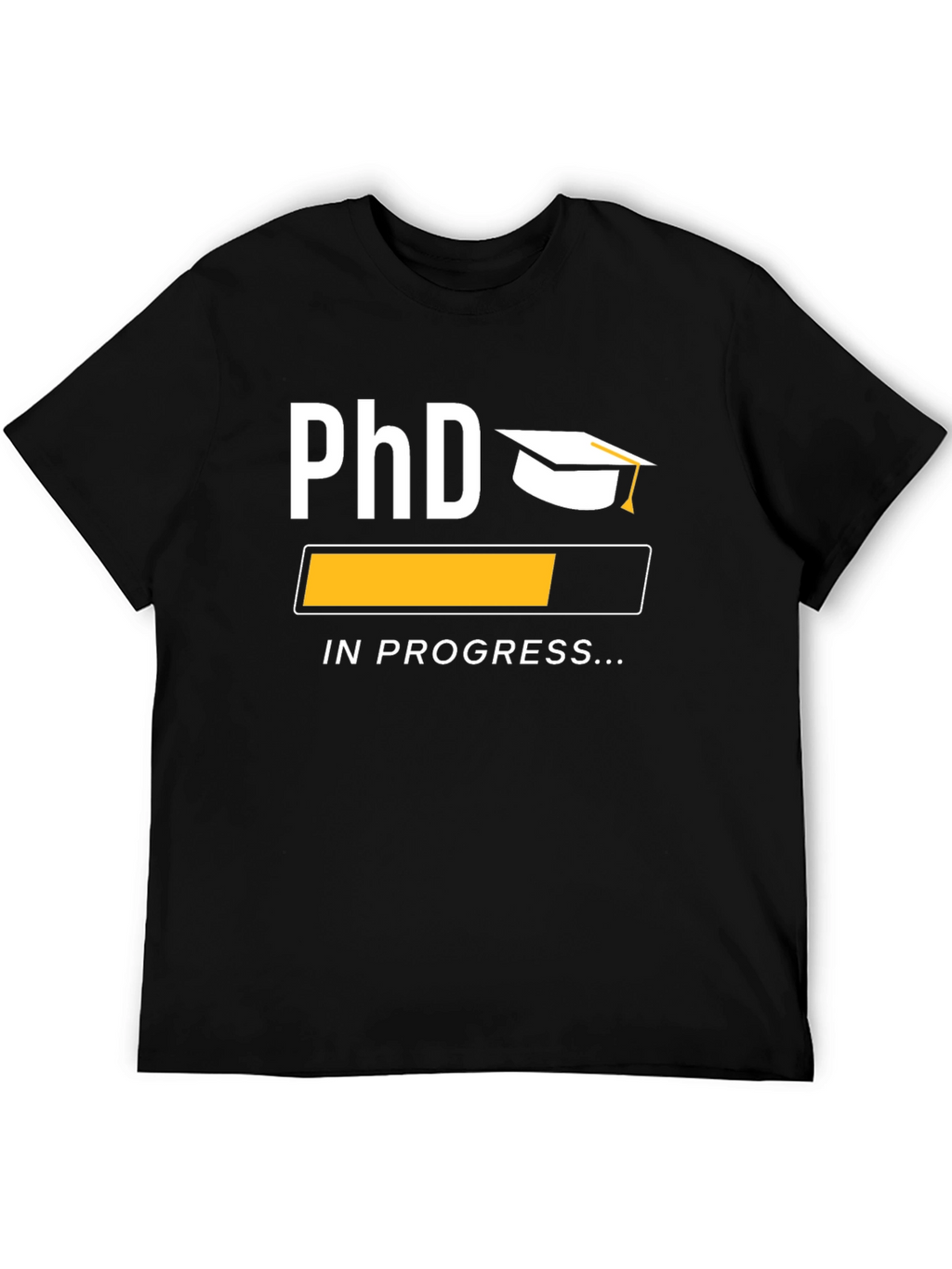 PhD In Progress Black Graphic Tee