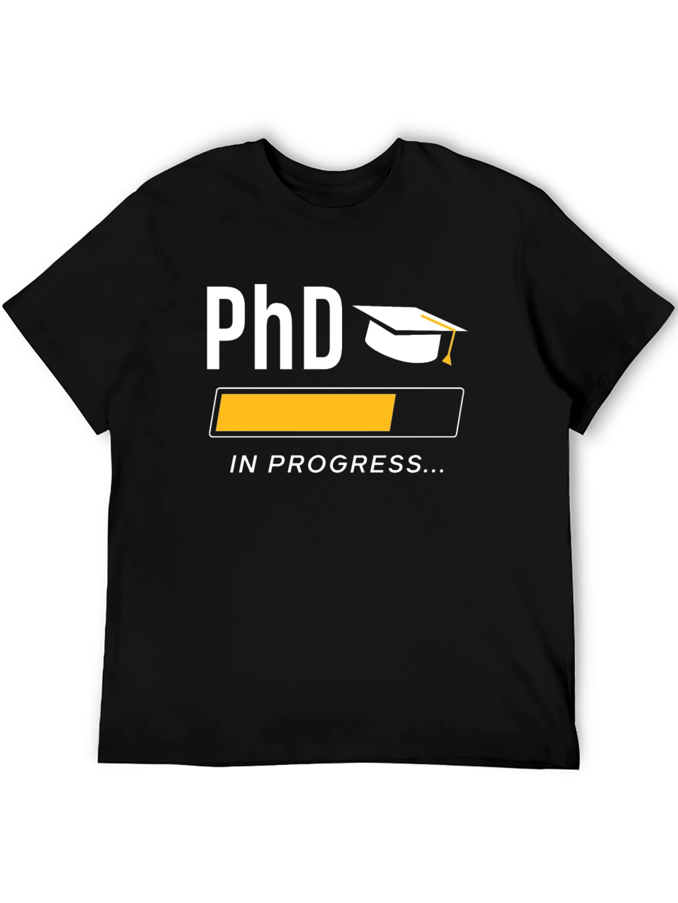 PhD In Progress Black Graphic Tee