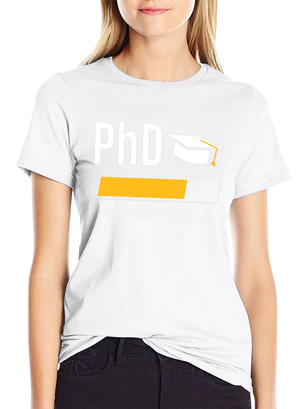 PhD In Progress Black Graphic Tee