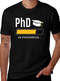 PhD In Progress Black Graphic Tee
