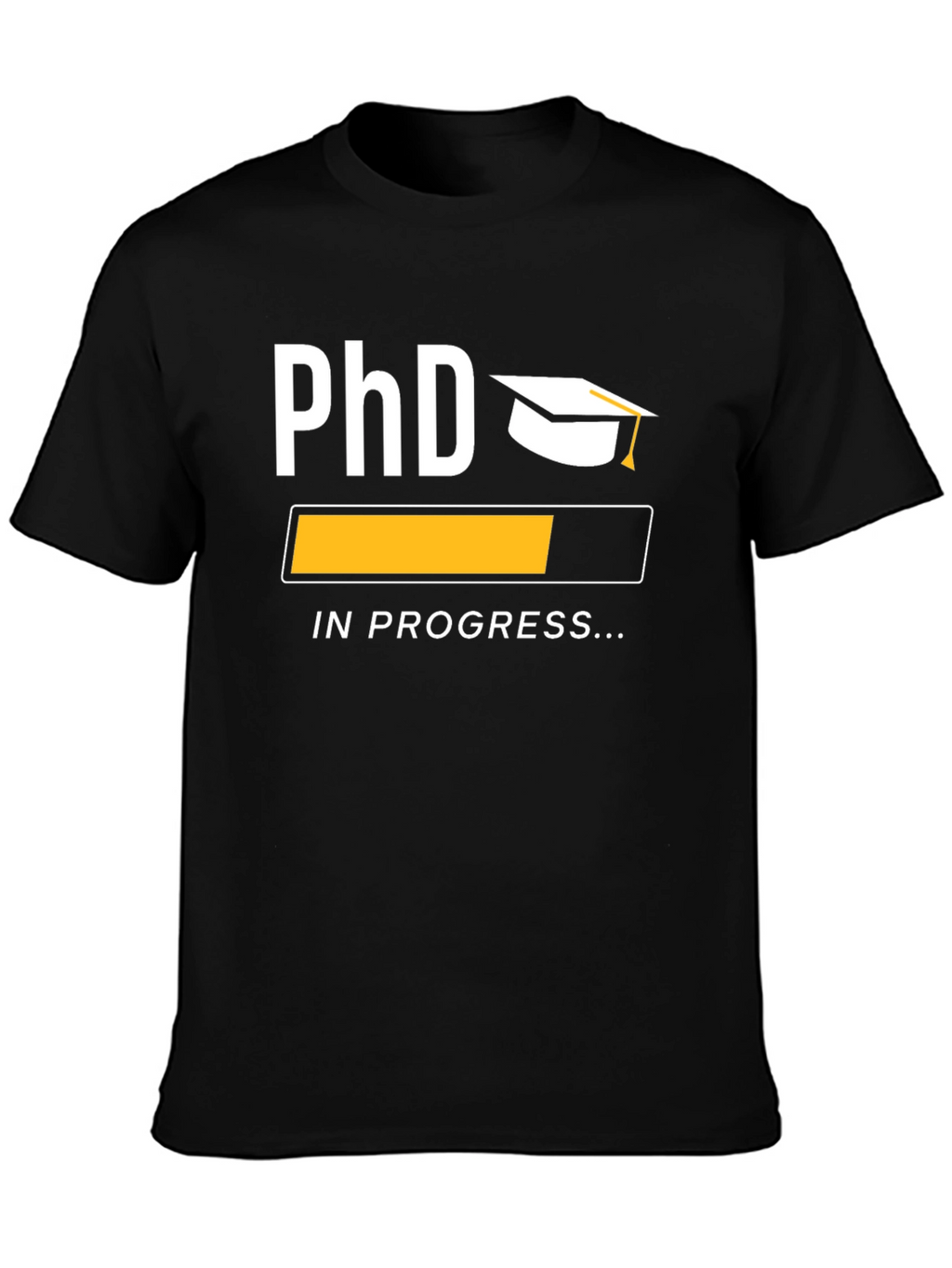 PhD In Progress Black Graphic Tee