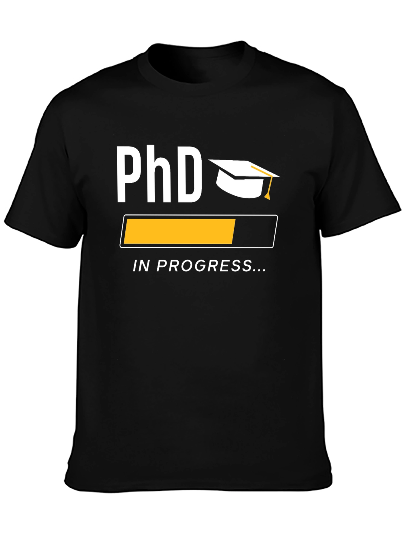 PhD In Progress Black Graphic Tee