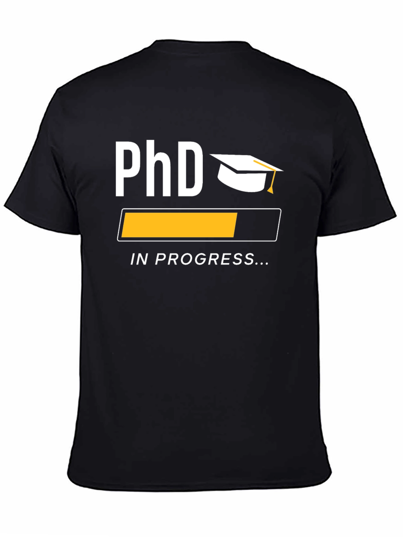 PhD In Progress Black Graphic Tee