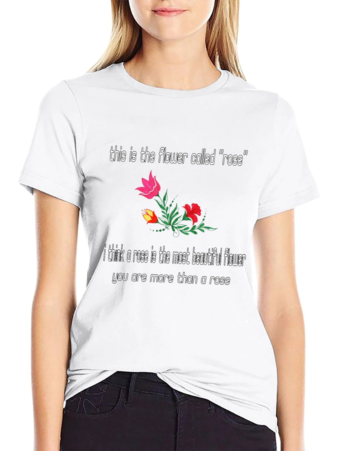 Floral Rose T-Shirt: Beautiful Flower Graphic Tee
