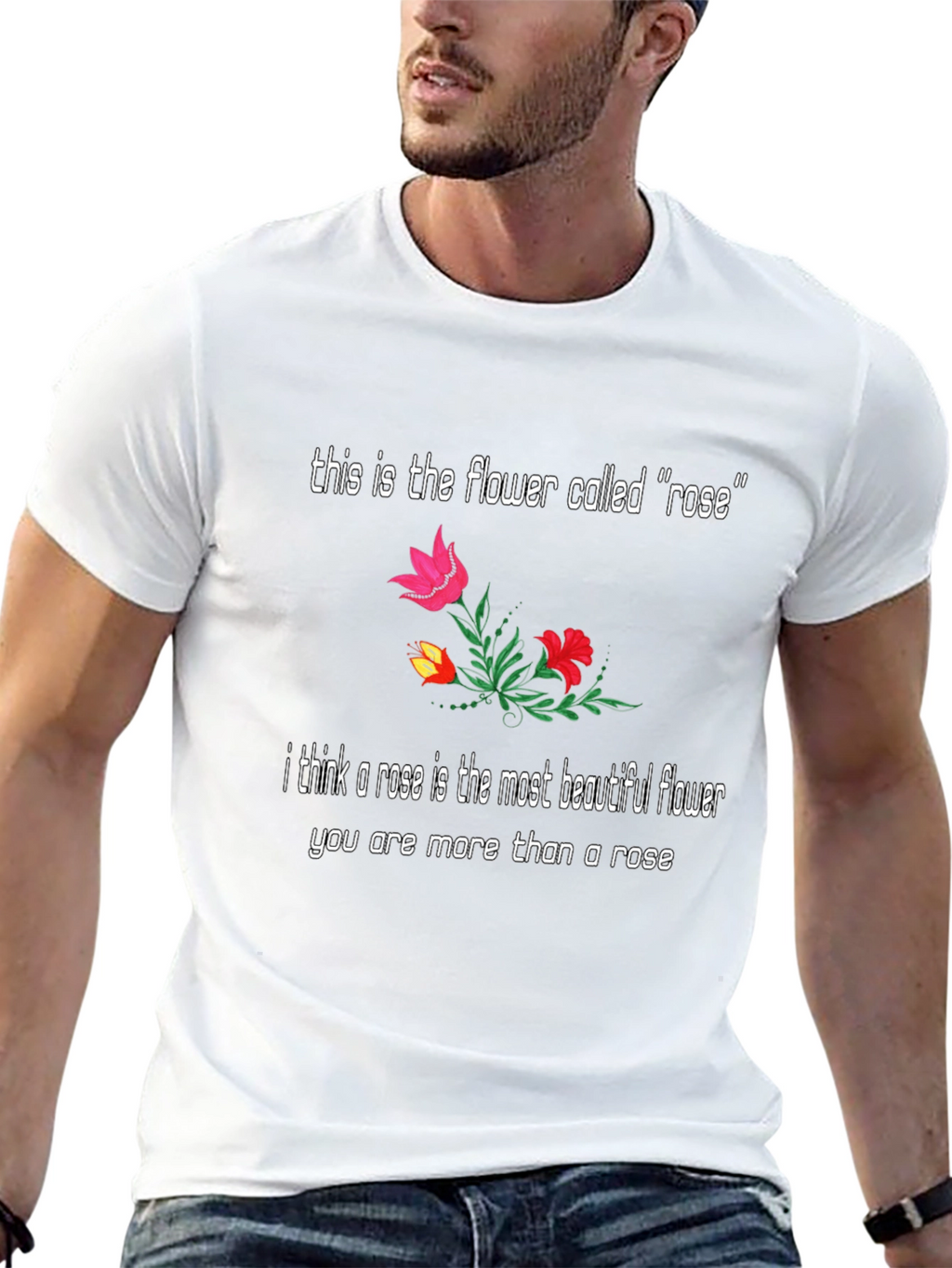 Floral Rose T-Shirt: Beautiful Flower Graphic Tee