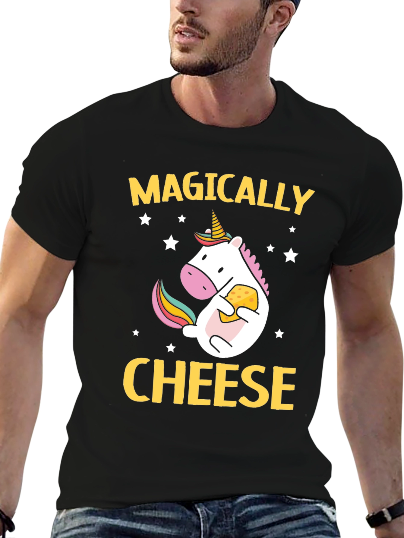Magically Cheese Unicorn Graphic T-Shirt