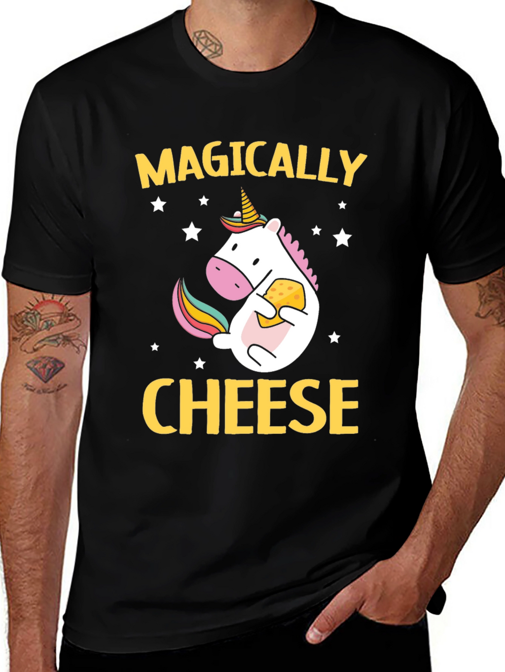 Magically Cheese Unicorn Graphic T-Shirt