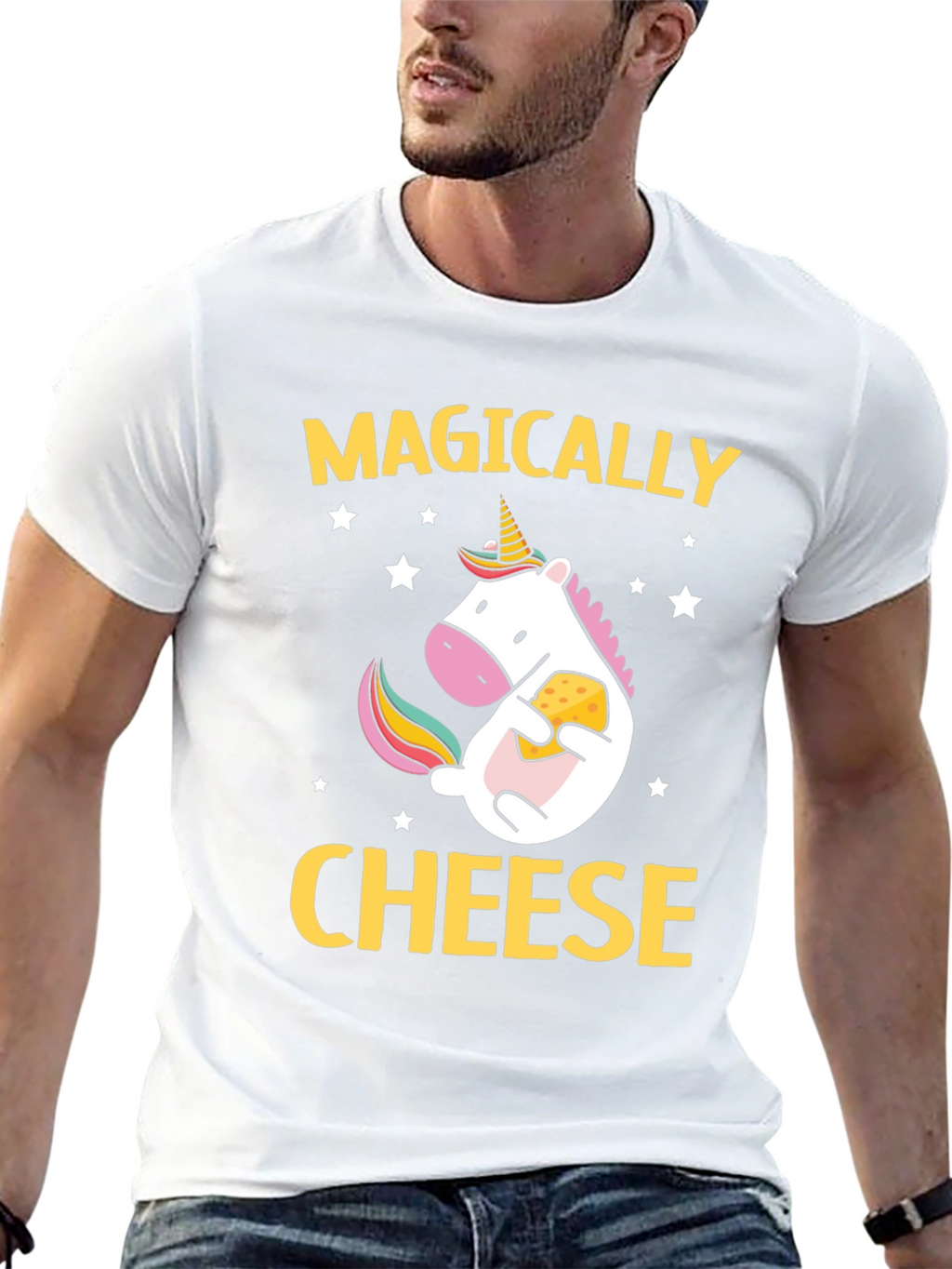 Magically Cheese Unicorn Graphic T-Shirt
